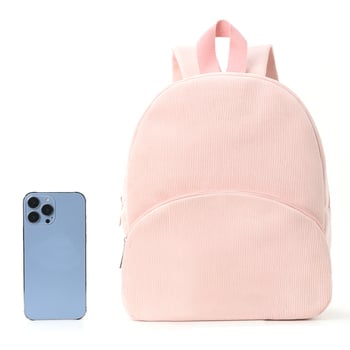 Rucsac corduroy cu capacitate mare, ușor, unisex, curele de umăr curbate