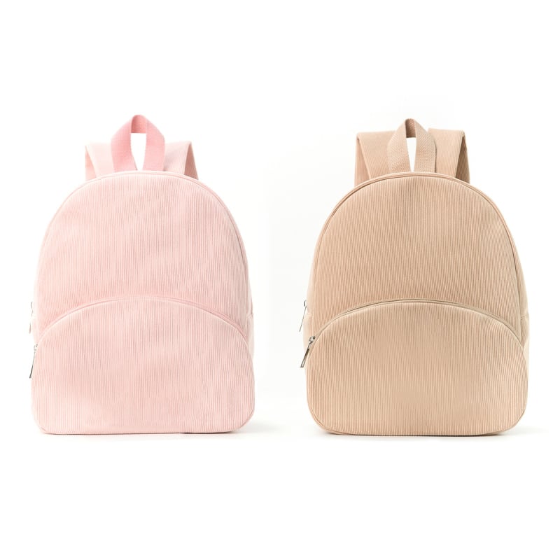 Rucsac corduroy cu capacitate mare, ușor, unisex, curele de umăr curbate