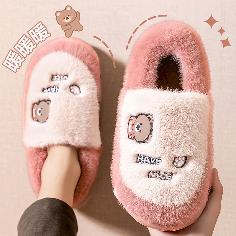 Мъжки чехли за дома с дебела подметка, пухено памучно вътрешно, суеде горна част, EVA подметка, свободен стил, есенно-зимна линия 2025