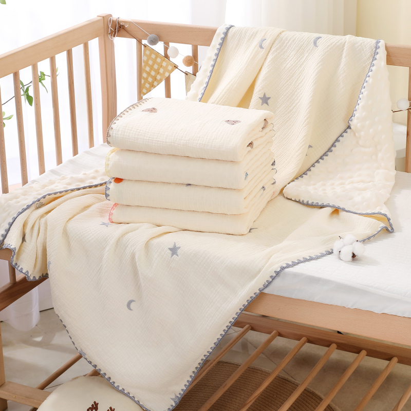 Одеяло Yanshuang от марля, райета, целогодишно за бебета и деца (1–3 г.), пролет 2025