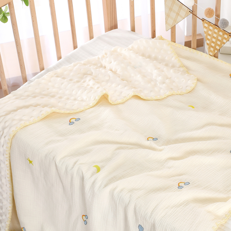 Одеяло Yanshuang от марля, райета, целогодишно за бебета и деца (1–3 г.), пролет 2025