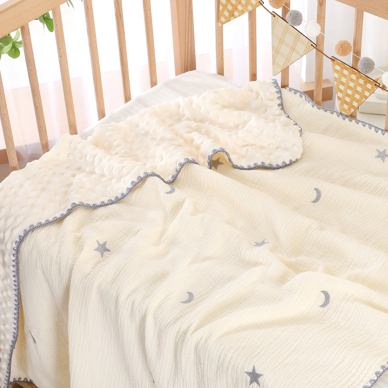 Одеяло Yanshuang от марля, райета, целогодишно за бебета и деца (1–3 г.), пролет 2025
