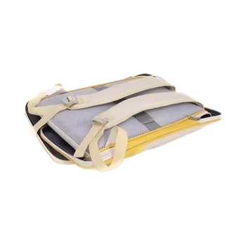 Колесна раница за домашни любимци - канвас, модел с вълни, капацитет до 7,5 кг