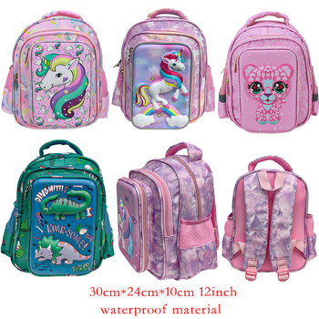 Geantă pentru copii 3D cu model unicorn desen animat, unisex, respirabilă, impermeabilă, rezistentă, protecție a coloanei vertebrale