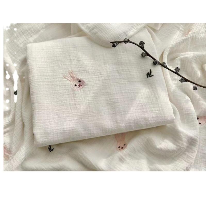 Prosop de baie pentru bebeluși și pătură din bumbac 100%, fir 40s, broderie și tiv, 140-170 g, pentru bebeluși