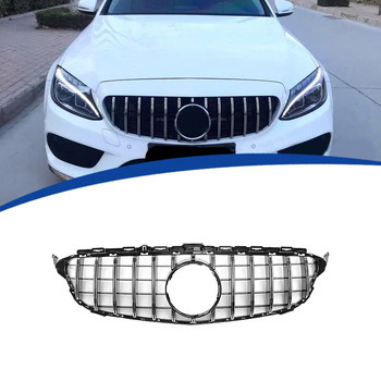 Mercedes-Benz C-osztály W205 (2015-2018) első grille, ABS műanyag, radiátorra szerelés, YTOP