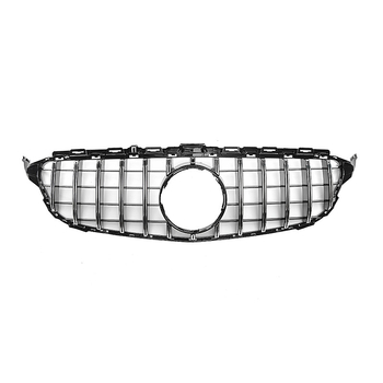 Mercedes-Benz C-osztály W205 (2015-2018) első grille, ABS műanyag, radiátorra szerelés, YTOP