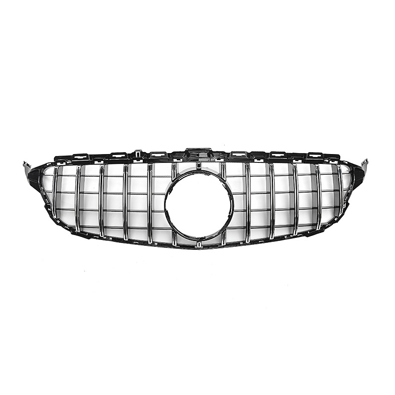 Mercedes-Benz C-osztály W205 (2015-2018) első grille, ABS műanyag, radiátorra szerelés, YTOP