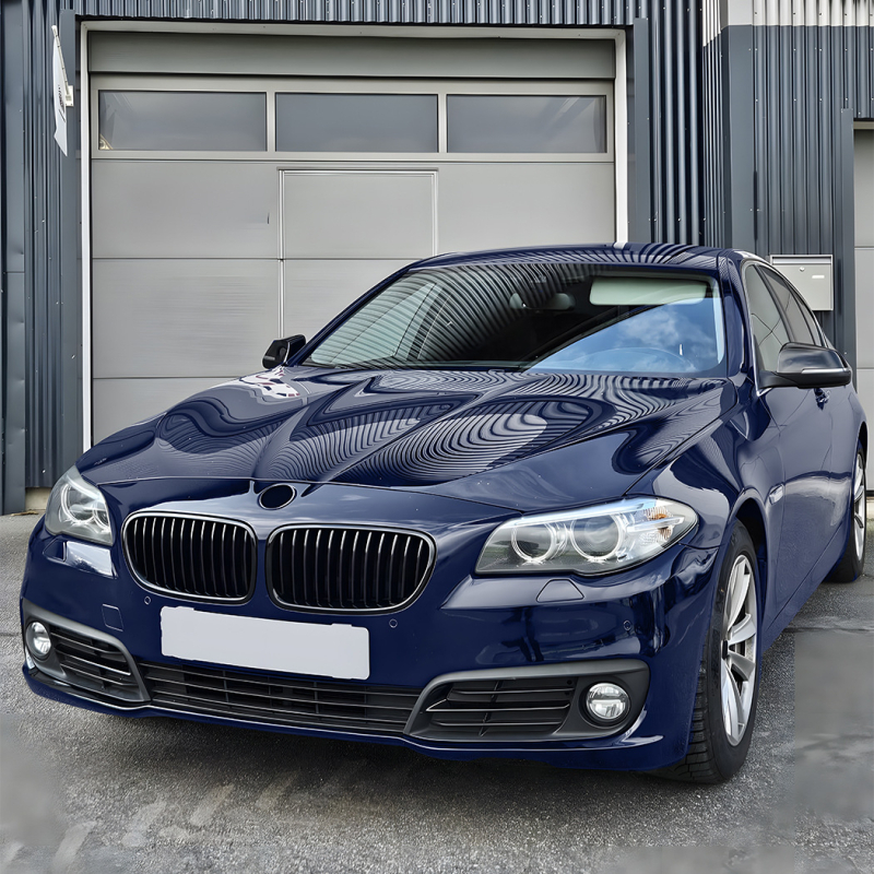 Vanjska rešetka za BMW Serije 5 F10/F11 (2011-2017) – vodoravne i paralelne šipke, ABS plast, montaža na branik, bez svjetla