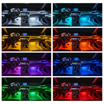 Unutarnje LED ambijentalno svjetlo za automobil, akril, USB napajanje, montaža adsorpcijom, univerzalna kompatibilnost