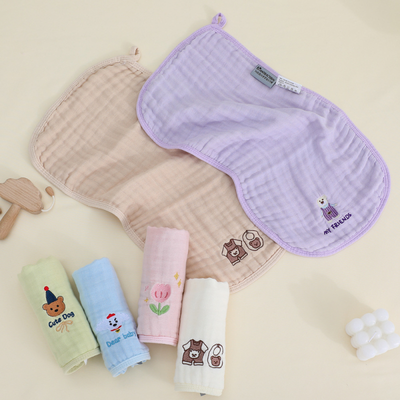 Бебешки лигавници: чист памук (>95%), водопоглъщащи, унисекс, за новородени 0–1 година, карикатурен мотив