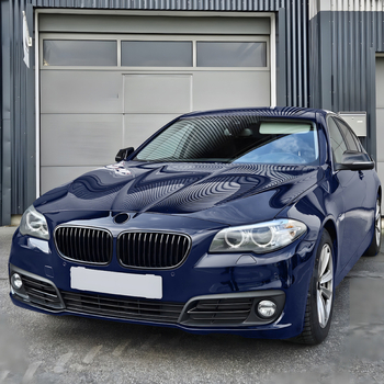 BMW 5 Series F10/F11 2011–2017 Prednja rešetka za usis zraka, ABS, montaža na branik, vodoravne i paralelne letvice s mrežom jedne linije, težina 1,2 kg