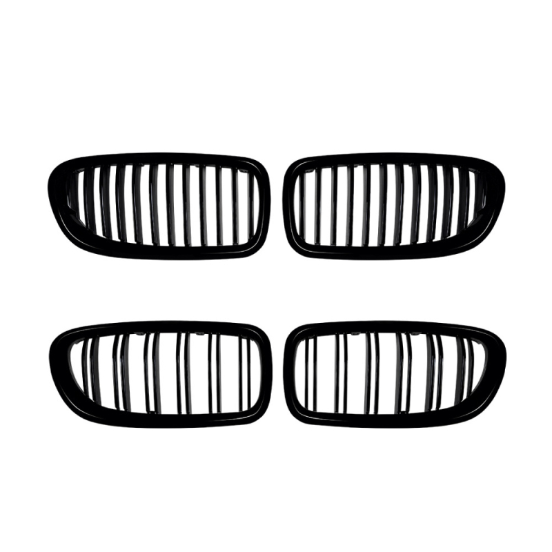 BMW 5 Series F10/F11 2011–2017 Prednja rešetka za usis zraka, ABS, montaža na branik, vodoravne i paralelne letvice s mrežom jedne linije, težina 1,2 kg