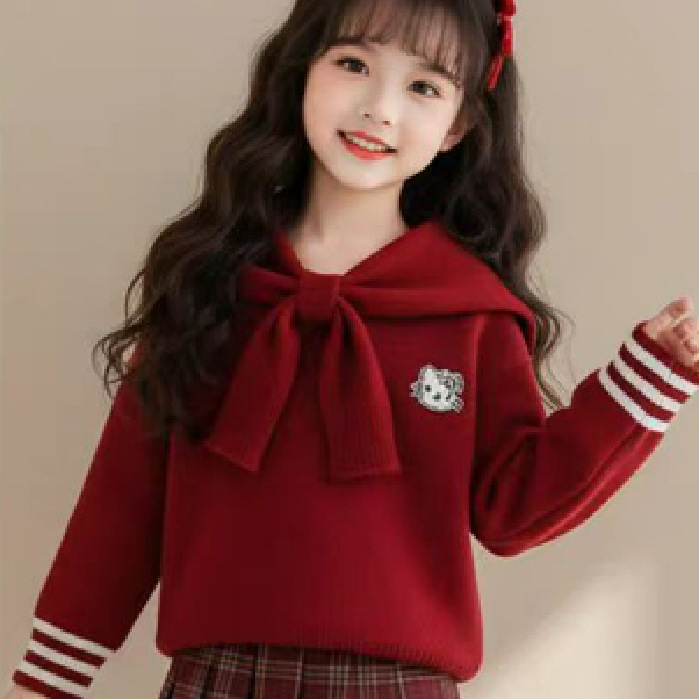 Детски комплект от две части без ръкави с къси панталони, академичен стил, Rayon с заешки косъм, пролет 2025