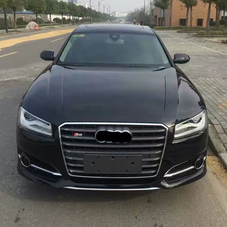 Audi S8 prednji spojler, ABS plastika, ugradnja na prednji branik, 2014–2017