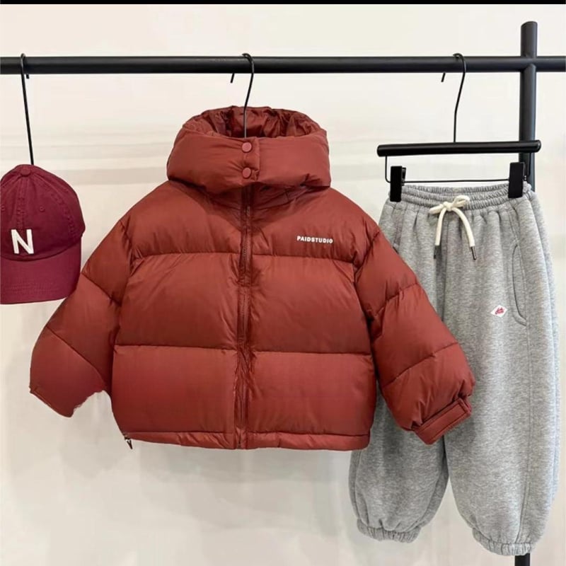 Зимен детски двукомпонентен комплект: Corduroy яке с козина от заек (81–90%) и панталони с подплата за новородени 0–12 месеца