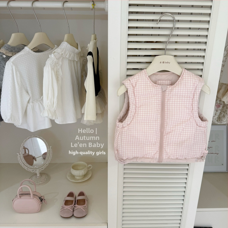 Двоен комплект за деца: обратим жилет и панталони с широки крака, 100% памук, мека обработка на тъканта, дълги ръкави, за деца 3–8 години, есен-зима