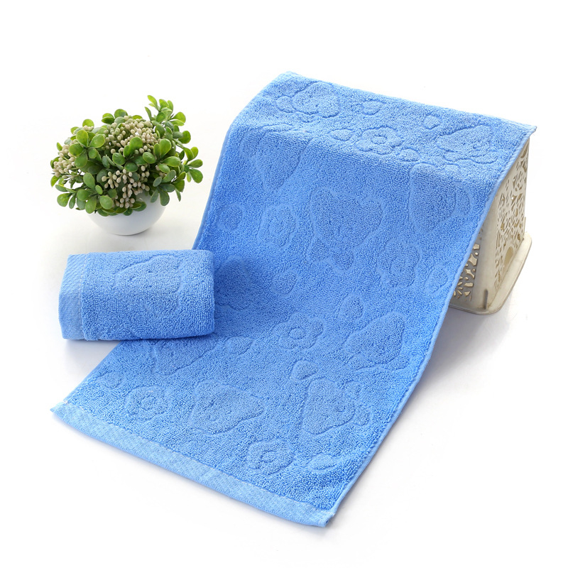 Παιδική πετσέτα από βελούβα, ζακάρντ με σχέδιο κεφαλής αρκούδας, Toy Story σειρά, 50 γρ, 100% βαμβάκι, εκτύπωση λογότυπου και προσαρμογή