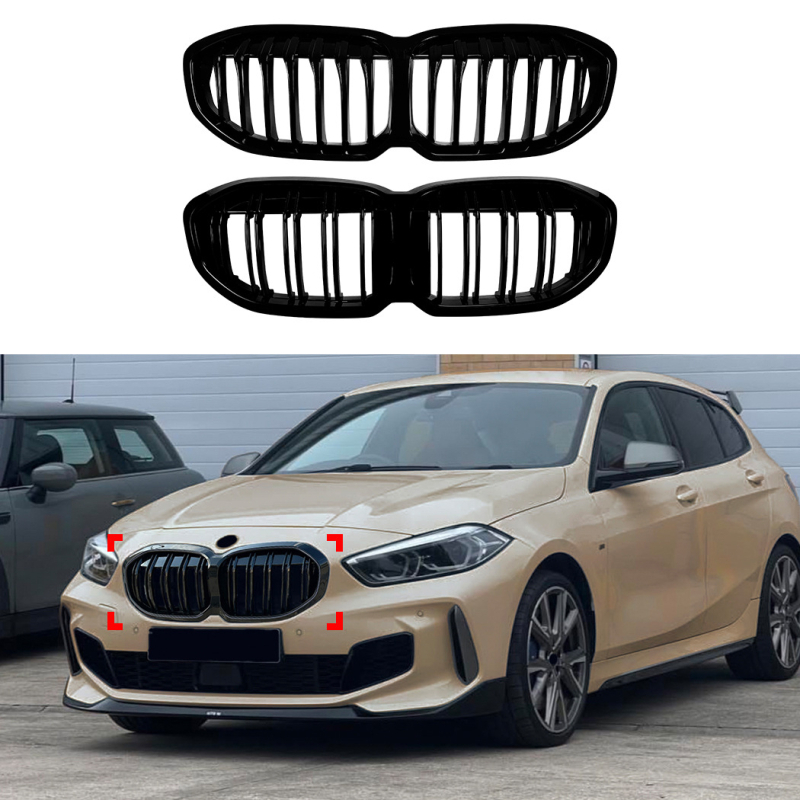 Yaoye mreža za zrak za BMW 1 Series F40 (2019–2024) Jednostruka/Dvostruka linija – ABS plastika; Ugradnja u branik; Br. dijela 1259; Težina 2 kg