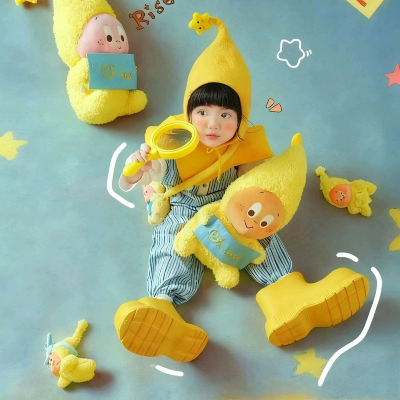 Детски костюм за снимки в карикатурен стил, памук 85%, многокомпонентен комплект с дълги ръкави