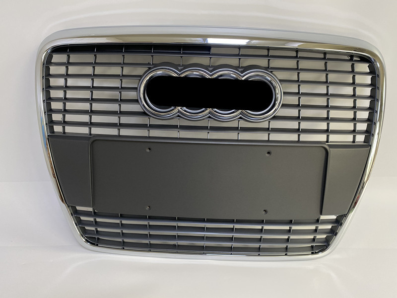 Prednja rešetka branika za Audi A6L (2005-2008, A6C6) ABS plastike; ugradnja: branik; dimenzije: 74×14×50 cm; težina: 3 kg