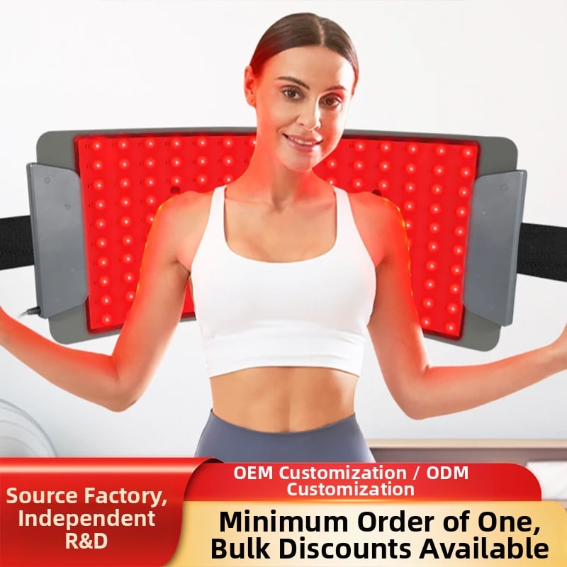 Dispozitiv LED pentru terapie cu lumină roșie pentru uz casnic — Panou din silicon, portabil, dispozitiv pentru mască facială, IPX0