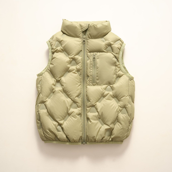 Παιδικό γιλέκο με πούπουρα πάπιας - χωρίς μανίκια, κοντό μήκος, φαρδιά γραμμή, πλήρωση: πούπουλα πάπιας, εξωτερικό & επένδυση από νάιλον