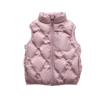 Παιδικό γιλέκο με πούπουρα πάπιας - χωρίς μανίκια, κοντό μήκος, φαρδιά γραμμή, πλήρωση: πούπουλα πάπιας, εξωτερικό & επένδυση από νάιλον