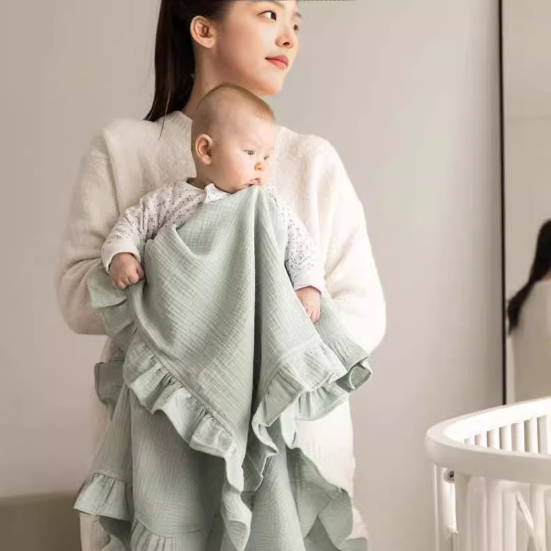 Betty Dječja deka od muslina pamuka s gazom, rekviziti za fotografiju