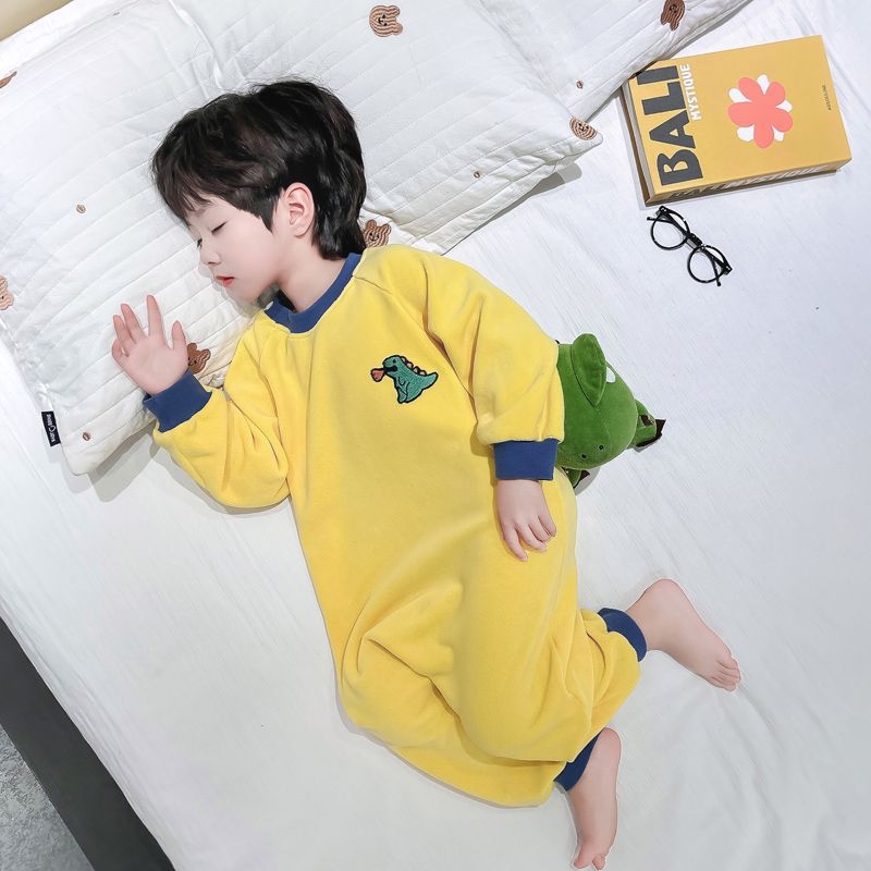 Dječji jednodijelni pidžama kombinezon s dinosaurom od corduroy materijala, krzno od zečjeg krzna, debela zimska toplina, za novorođenčad 0–12 mjeseci