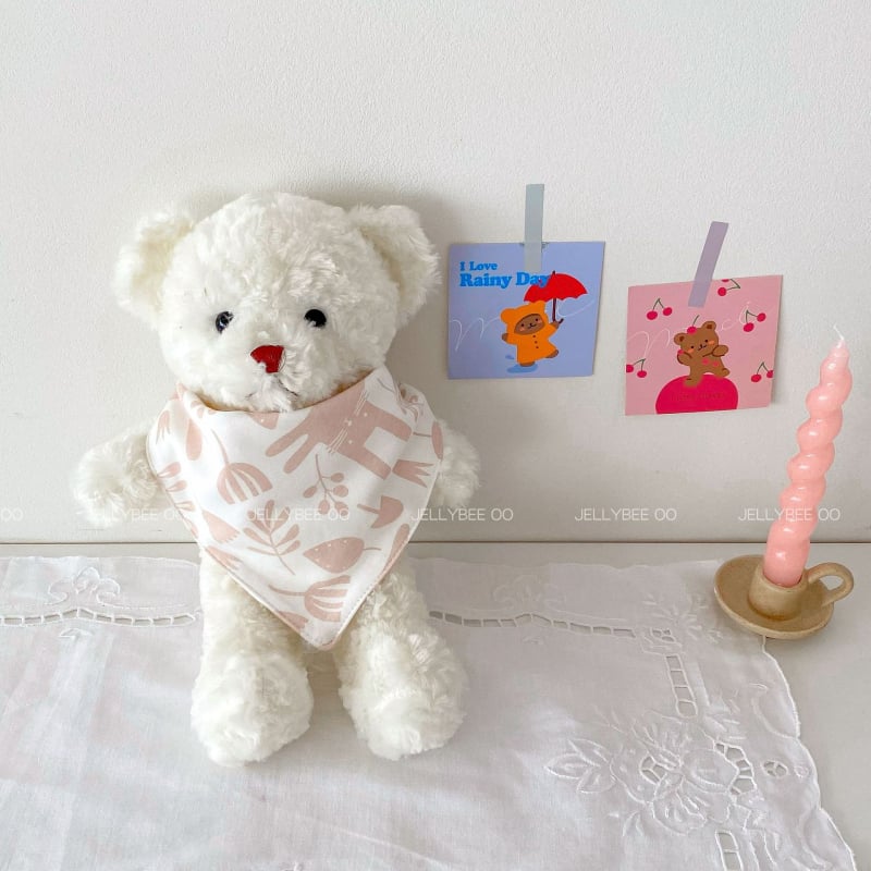 Бебешки триъгълен лигавник, двупластов, 100% памук, водопоглъщащ, с принт, за новородени 0–1 година