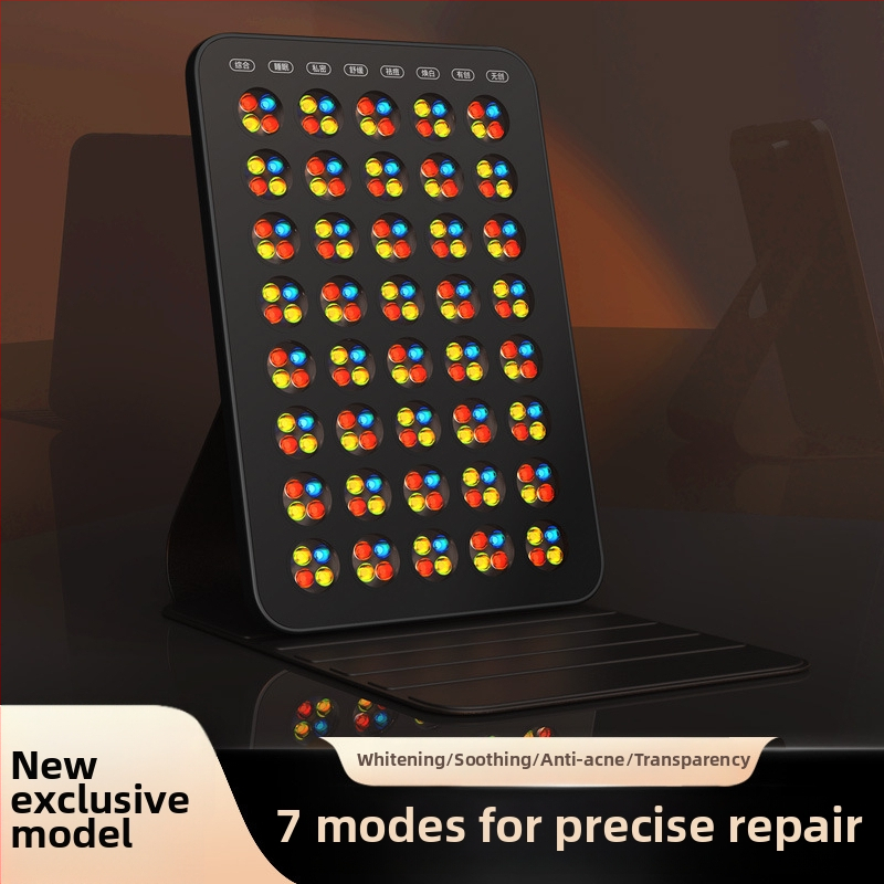 LED arcbőr-fényterápiás eszköz kék és piros fénnyel, otthoni használatra, hordozható, beépített 2000–4000 mAh akkumulátor, IPX4 vízálló, bőrfehérítés és megújulás