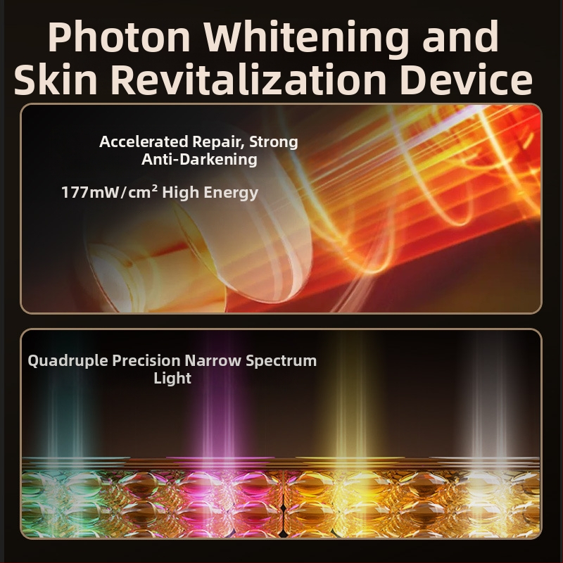 LED arcbőr-fényterápiás eszköz kék és piros fénnyel, otthoni használatra, hordozható, beépített 2000–4000 mAh akkumulátor, IPX4 vízálló, bőrfehérítés és megújulás