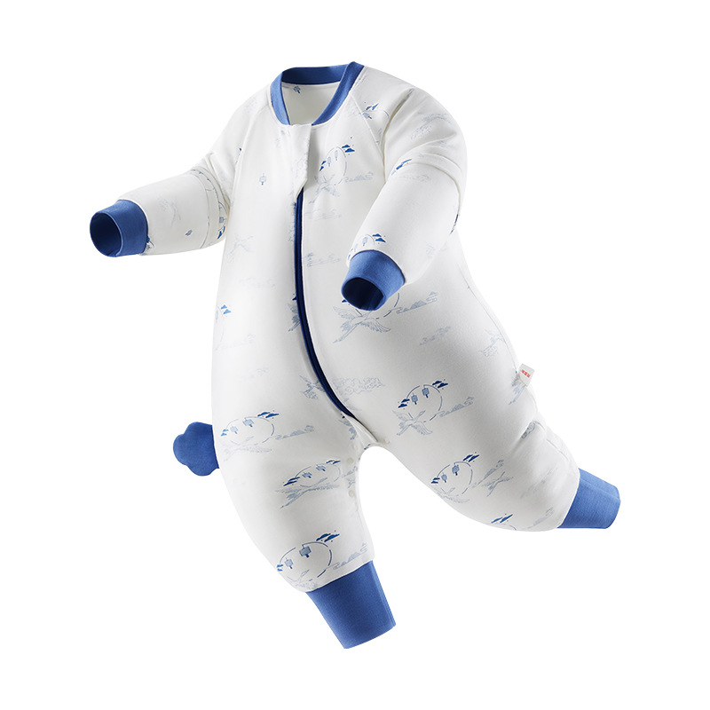 Dječji spavaći vrećica s konstantnom temperaturom, dvostruka konstrukcija, zatvarač, pamuk materijal i punilo od čistog pamuka, za djecu 1–3 godine