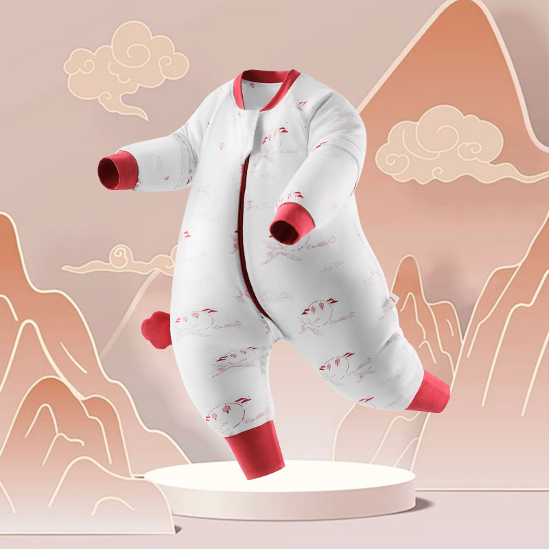 Dječji spavaći vrećica s konstantnom temperaturom, dvostruka konstrukcija, zatvarač, pamuk materijal i punilo od čistog pamuka, za djecu 1–3 godine