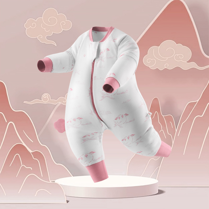 Dječji spavaći vrećica s konstantnom temperaturom, dvostruka konstrukcija, zatvarač, pamuk materijal i punilo od čistog pamuka, za djecu 1–3 godine