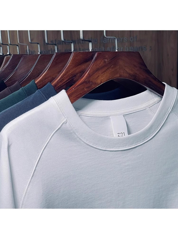 Muška majica s dugim rukavima, pamuk-mješavina, labav kroj, okrugli izrez, raglan rukavi, proljeće-jesen