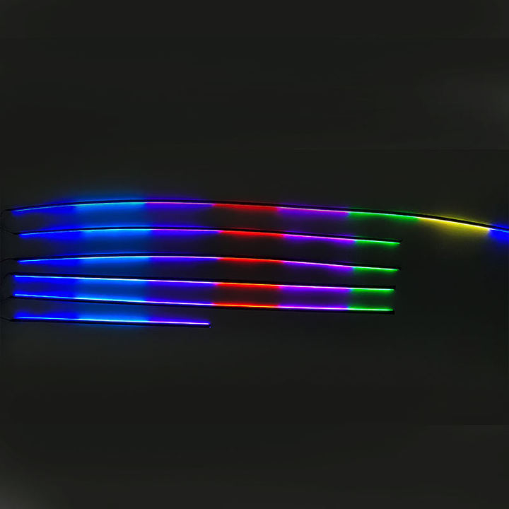 Vnútorné LED ambientné svetlo do auta – ABS materiál, 12V prevádzka, IP6 ochrana, životnosť 10000 h, prispôsobiteľné