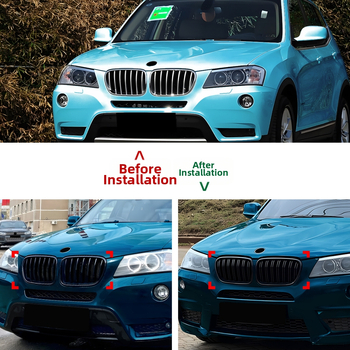 BMW X3 F25 2011-2013 predná mriežka nárazníka, stredná časť, jednoriadková/dvojradová, ABS plast