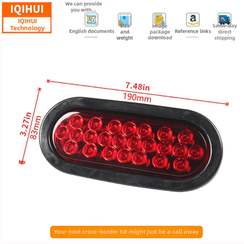 Príveskové zadné svetlo, 24 LED, 12V, 4.8W, SMD LED, ABS