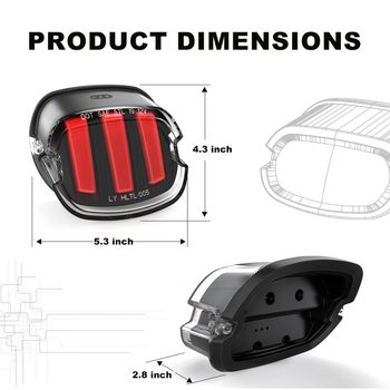 LED stražnje svjetlo za Harley motocikl — model LY-HLTL-005, 12W, 12V, 1080LM