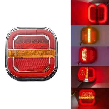 24V LED sekvencijsko stražnje svjetlo za kamione - kvadratni oblik, bočno svjetlo i indikator širine