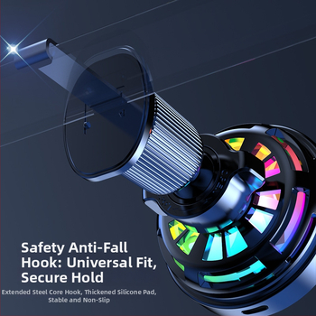 Държач за телефон за въздушен вентил с навигация, безжично зареждане, 15W, универсален за автомобил, вакуумен монтаж, минималистичен стил