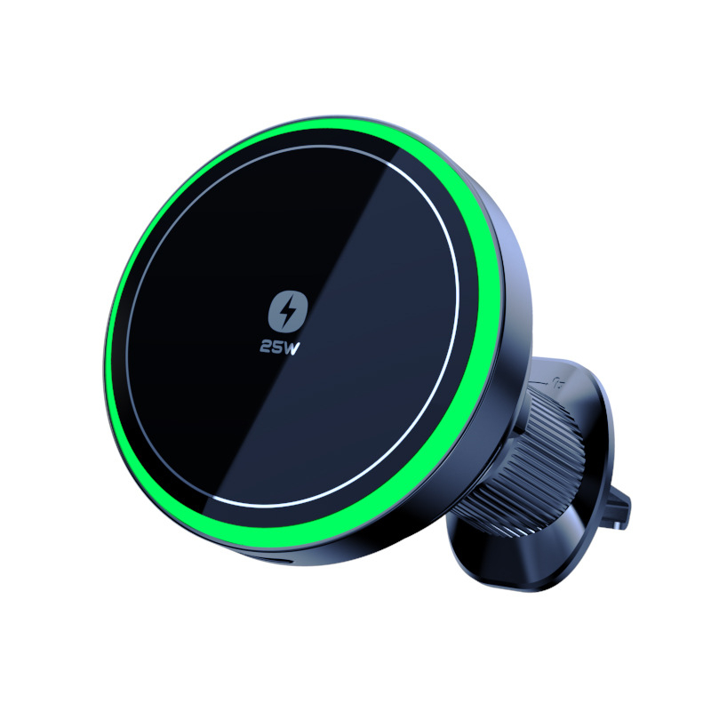 Държач за телефон за въздушен вентил с навигация, безжично зареждане, 15W, универсален за автомобил, вакуумен монтаж, минималистичен стил