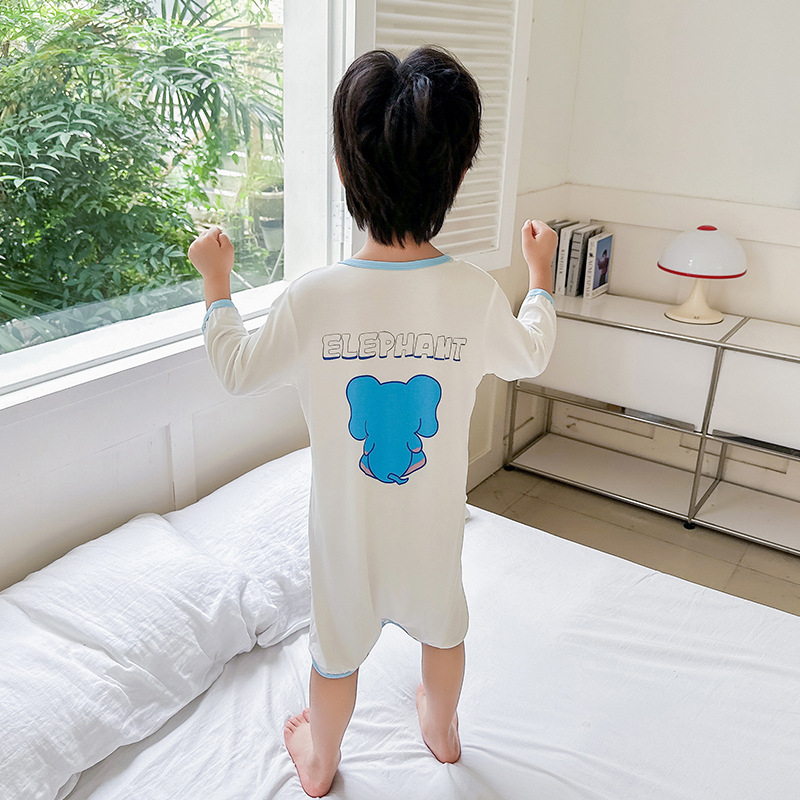 Dječja Modal jednodjelna pidžama – ljeto, 3–8 godina, upija vlagu, unisex