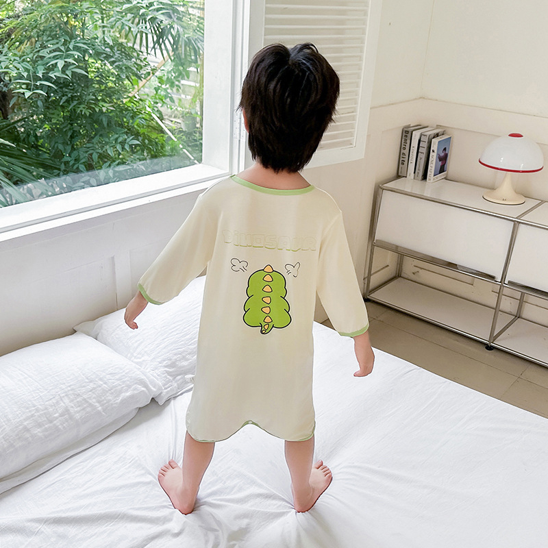 Dječja Modal jednodjelna pidžama – ljeto, 3–8 godina, upija vlagu, unisex