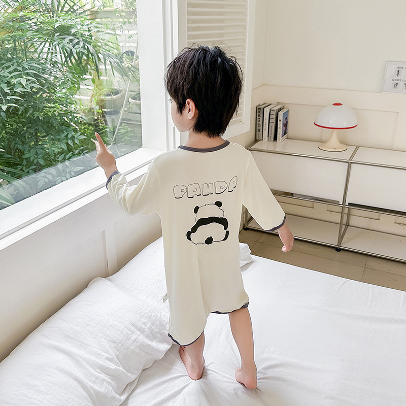 Dječja Modal jednodjelna pidžama – ljeto, 3–8 godina, upija vlagu, unisex