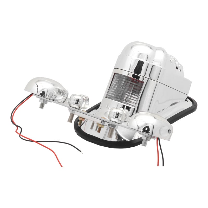 Zadnje svjetlo za motocikl s dizajnom lubanje, univerzalna kompatibilnost — WD-654, 5W, 12V, LED-ovi