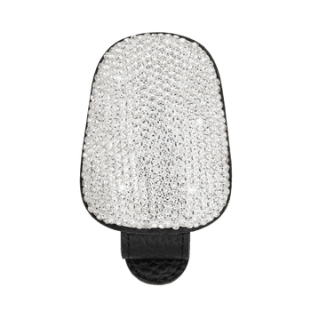 Автомобилен клип за очила с кристали и магнит – държи очила, разписки и билети; кожа; Dabond; код: Diamond-encrusted magnetic glasses clip