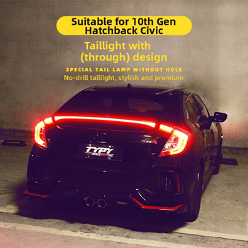 TYPY LED zadné svetlá pre Civic Through Tail Light – Civic hatchback desiatej generácie